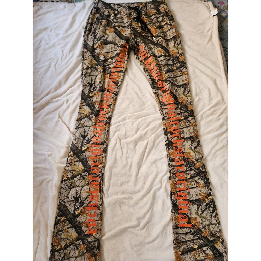 Rockstar Original Men’s Tree Camo Fleece Jogger 2X Super Stacked Sweat Pants